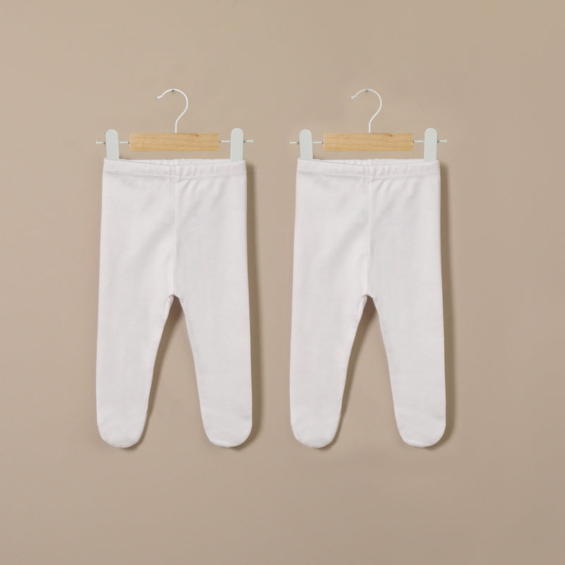Pack 2 Pantys Algodón Ajuar Blanco Bebé Unisex