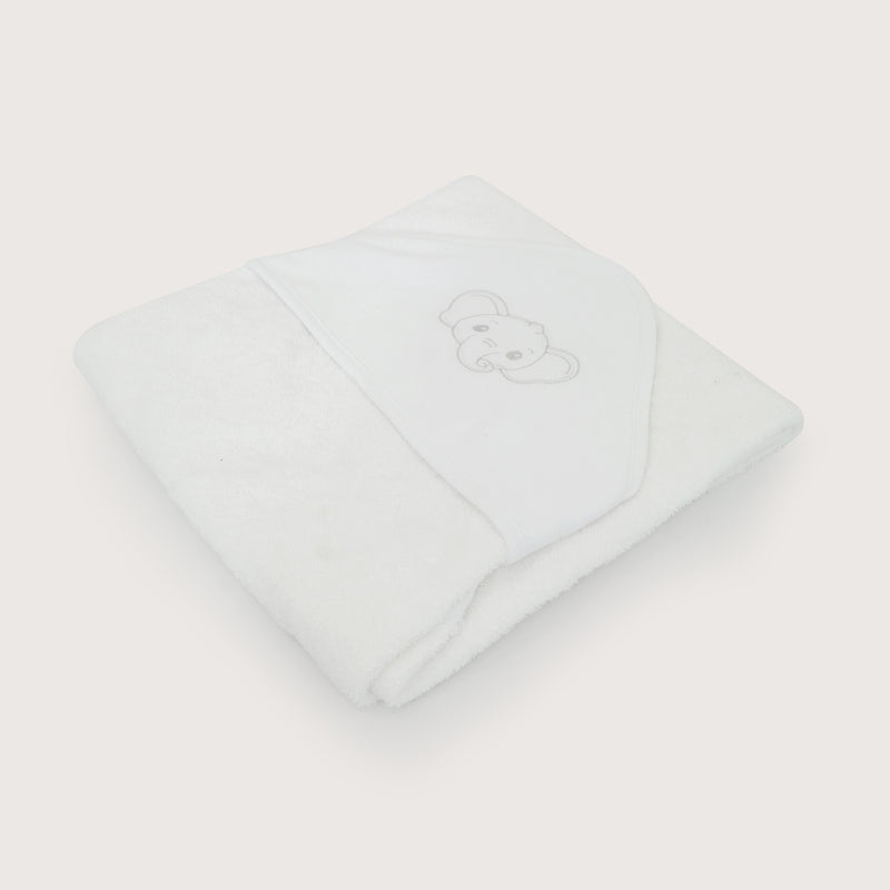 Capa De Baño Con Bordado Blanco Bebé Niño