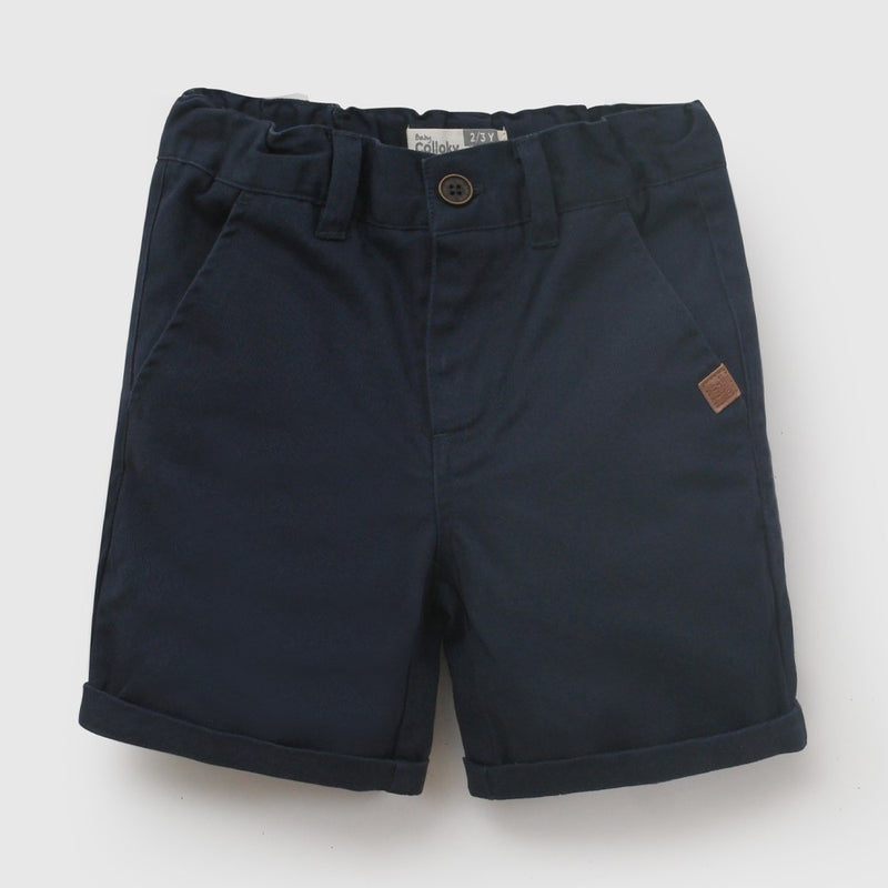 Bermuda gabardina niño azul marino 6-9M a 4-5A