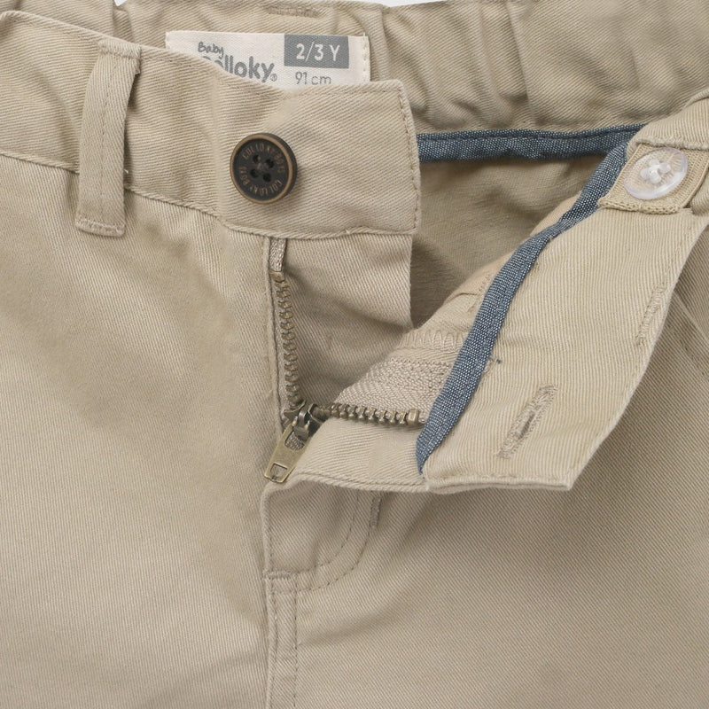 Bermuda gabardina niño beige 6-9M a 4-5A