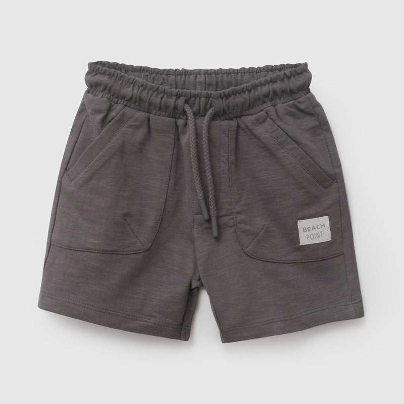 Bermuda bolsillos niño grafito 6-9M a 4-5A