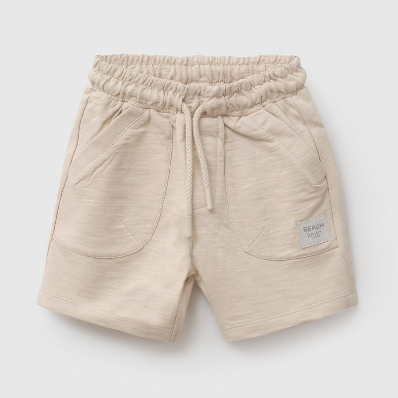 Bermuda bolsillos niño beige 6-9M a 4-5A