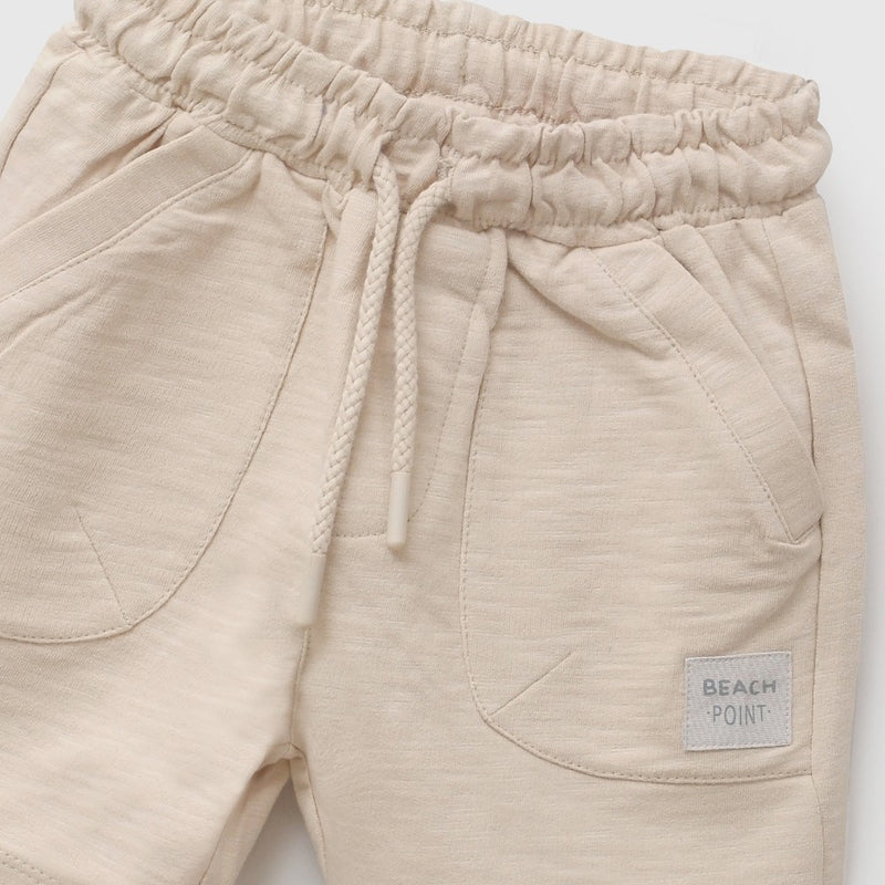 Bermuda bolsillos niño beige 6-9M a 4-5A