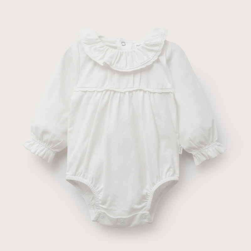 Bombacho Manga Larga Blanco Bebé Niña
