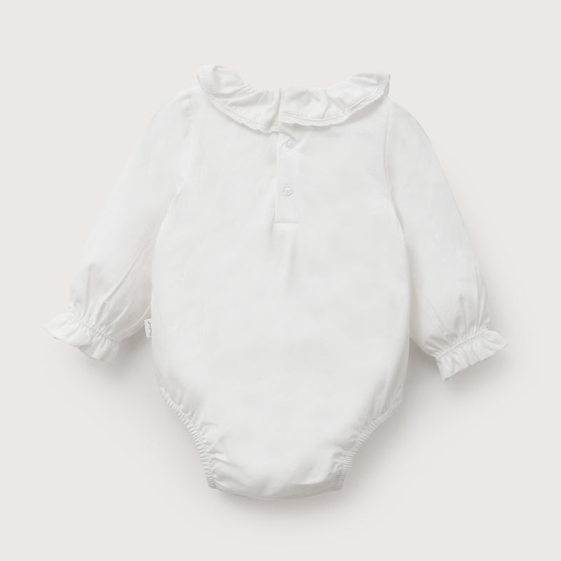 Bombacho Manga Larga Blanco Bebé Niña