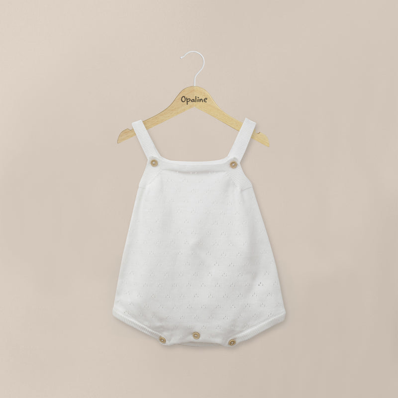 Bombacho Tejido Blanco Bebé Niña