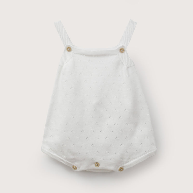 Bombacho Tejido Blanco Bebé Niña