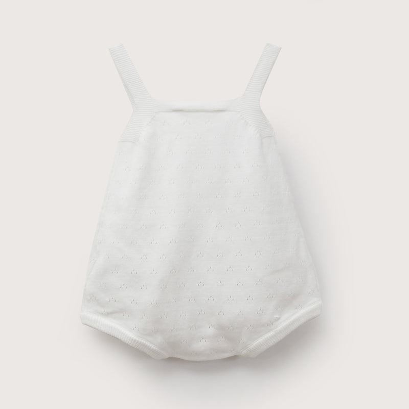 Bombacho Tejido Blanco Bebé Niña