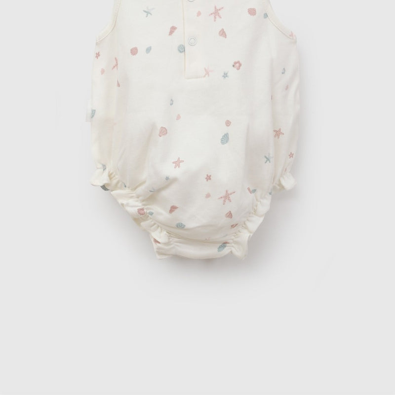 Body navy algodón niña crema 0-3M a 9-12M