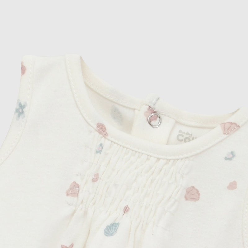 Body navy algodón niña crema 0-3M a 9-12M
