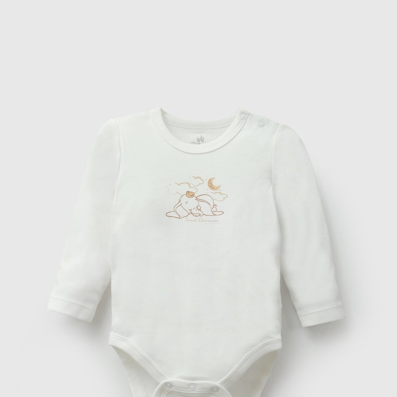Pack 3 Body Disney Dumbo algodón unisex blanco 0M a 18/24M