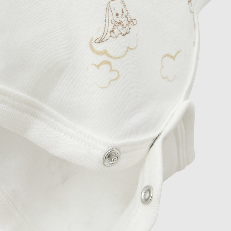 Pack 3 Body Disney Dumbo algodón unisex blanco 0M a 18/24M