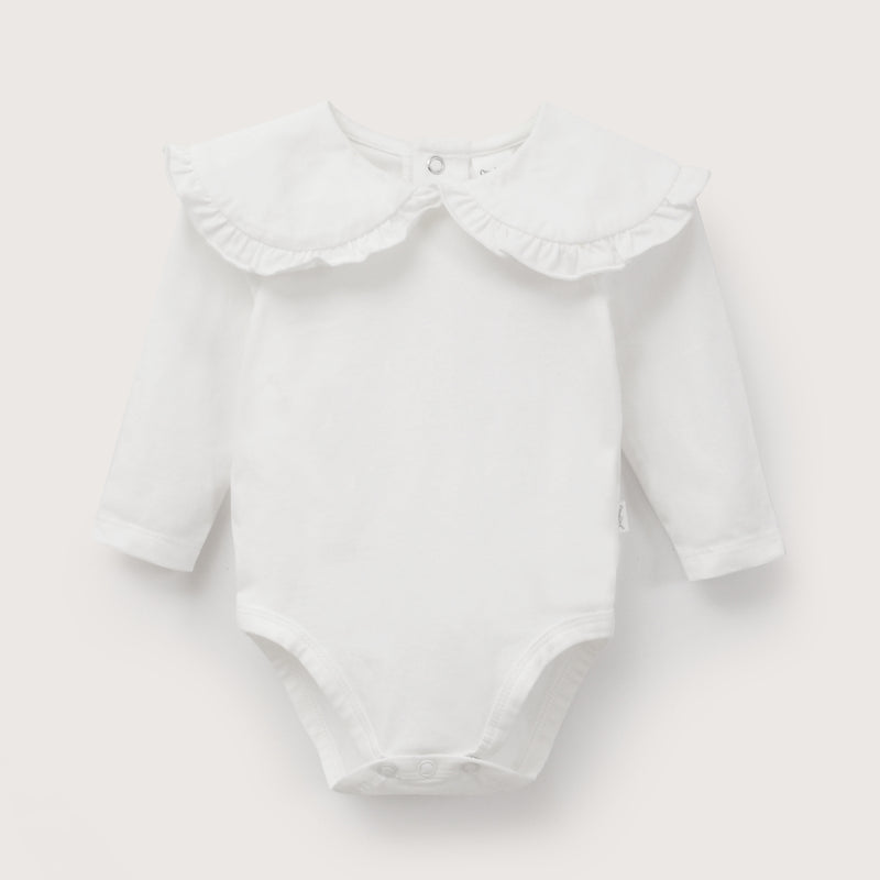 Body Cuello Bobo Blanco Bebé Niña