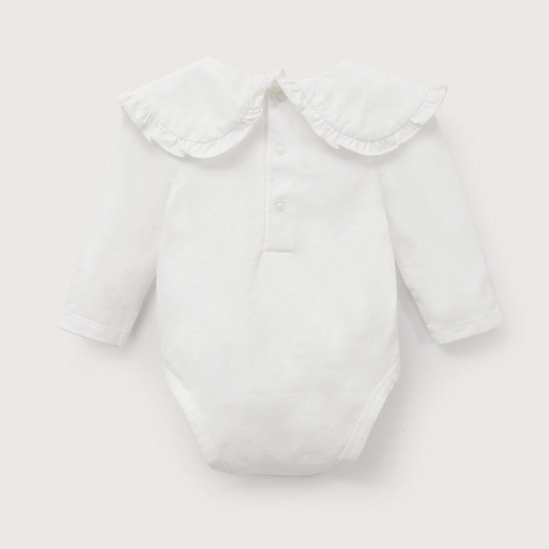 Body Cuello Bobo Blanco Bebé Niña