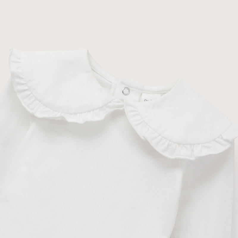 Body Cuello Bobo Blanco Bebé Niña