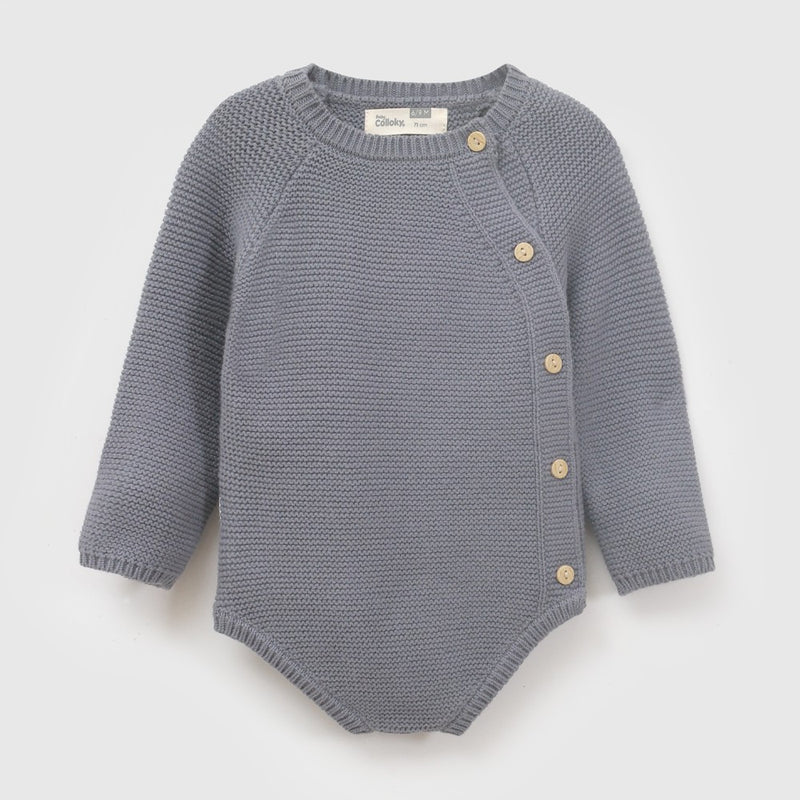 Body tejido celeste niño RN a 6-9M