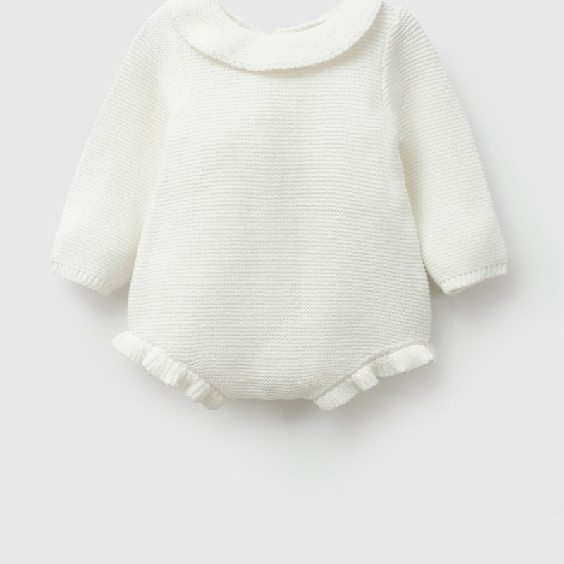 Body tejido niña blanco RN a 6-9M
