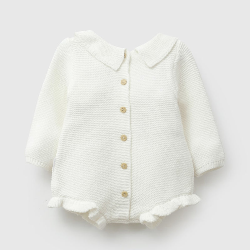 Body tejido niña blanco RN a 6-9M
