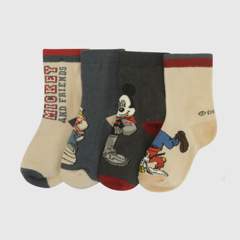 Pack 4 Calcetin deportivo Disney Mickey Mouse niño multicolor 14-25