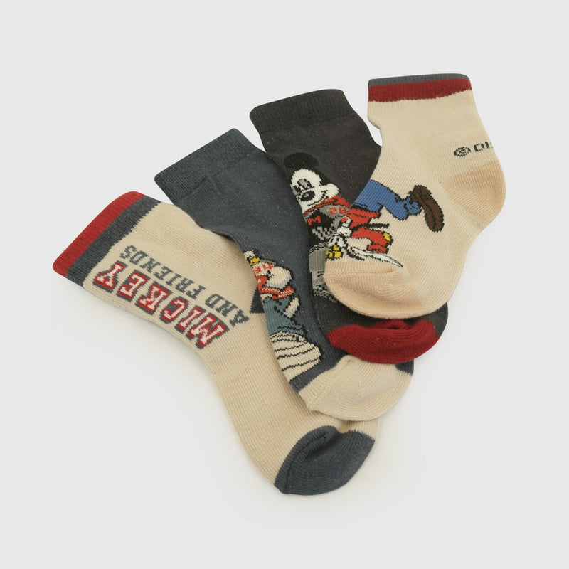 Pack 4 Calcetin deportivo Disney Mickey Mouse niño multicolor 14-25