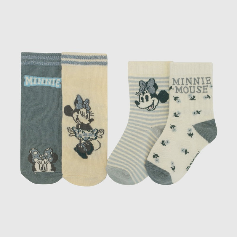 Pack 4 Calcetin deportivo Disney Minnie Mouse niña azul 14-25