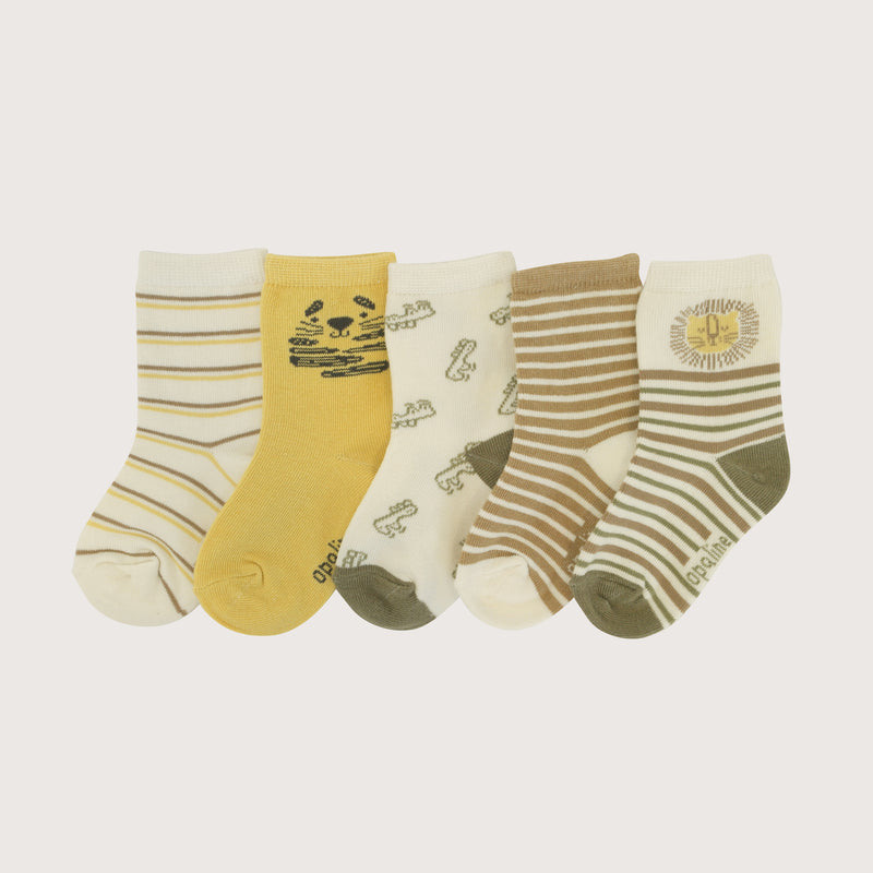 Pack 5 Calcetin Gris/Amarillo Infant Niño