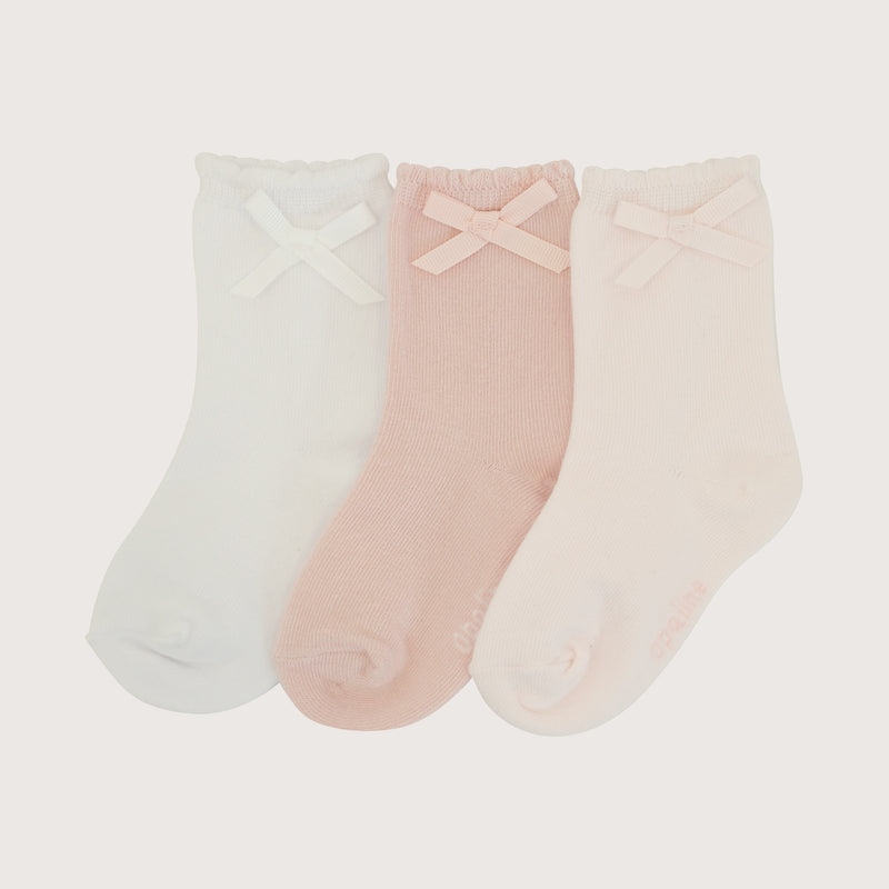 Pack 3 Calcetin Rosado Cinta Infant Niña