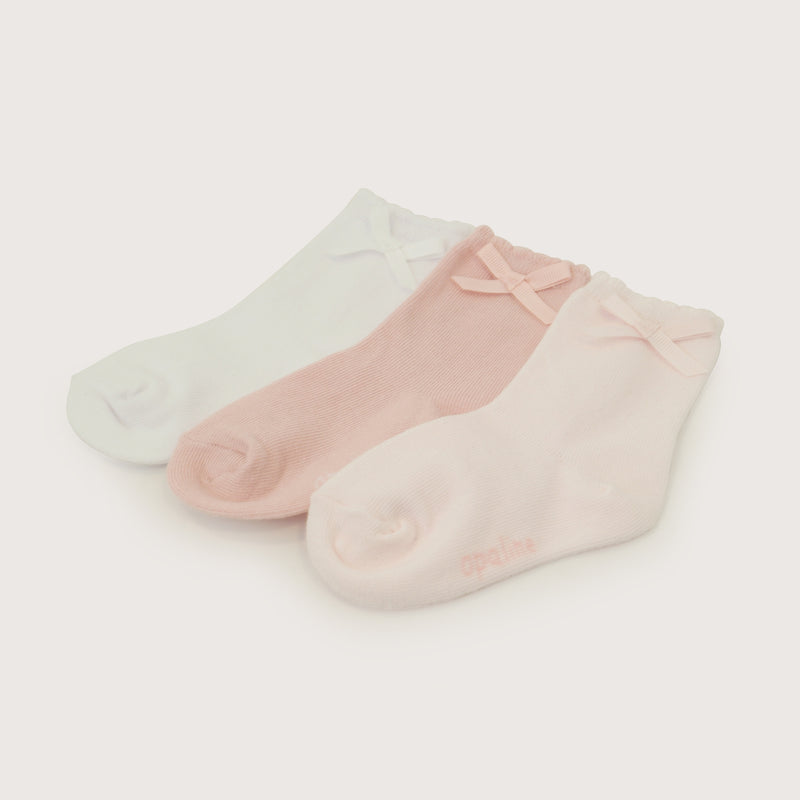 Pack 3 Calcetin Rosado Cinta Infant Niña