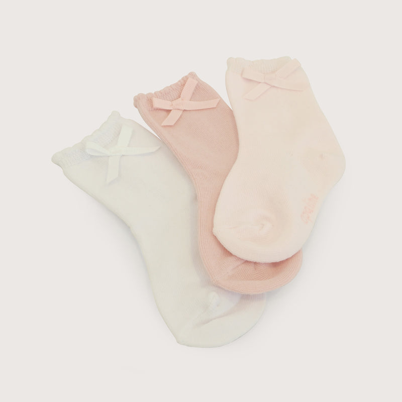 Pack 3 Calcetin Rosado Cinta Infant Niña