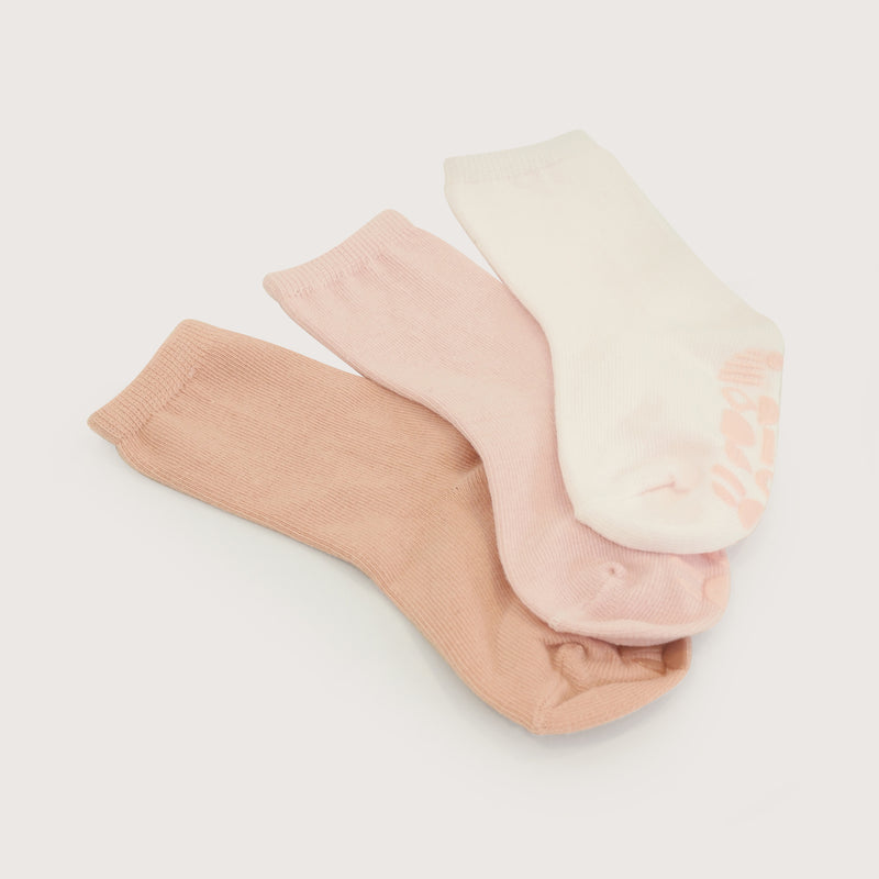 Pack 3 Calcetin Antideslizante Rosado Infant Niña