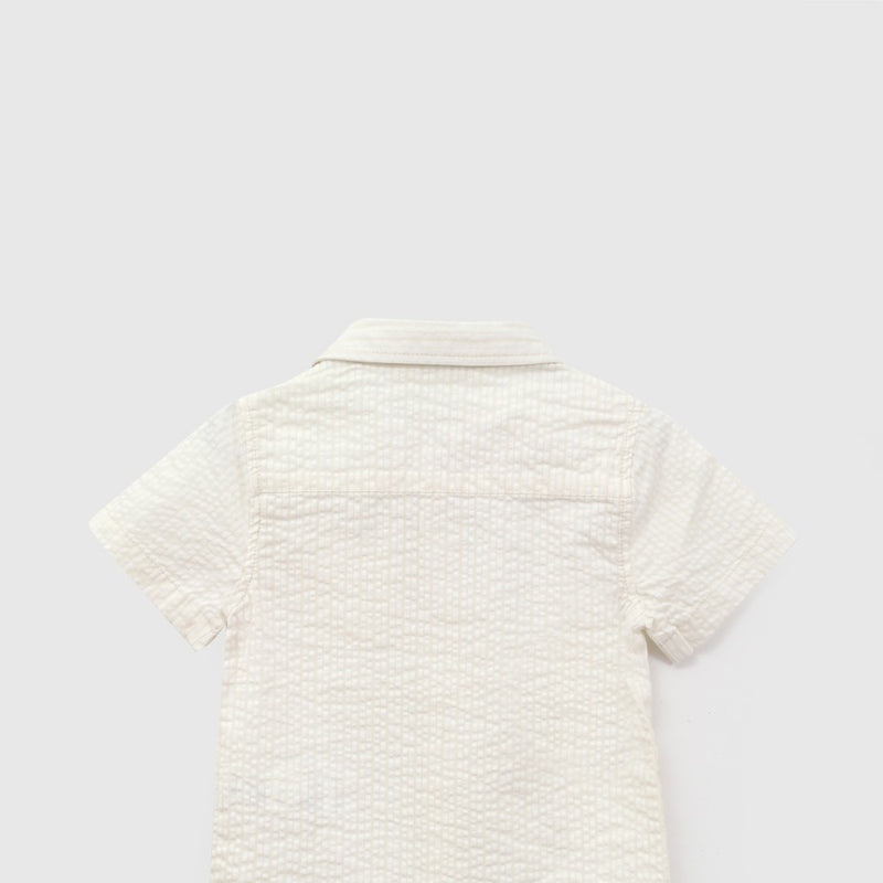 Camisa manga corta niño amarillo 6-9M a 4-5A