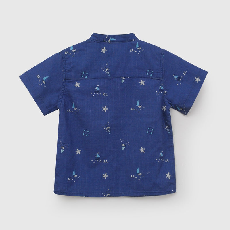 Camisa manga corta niño denim 6-9M a 4-5A