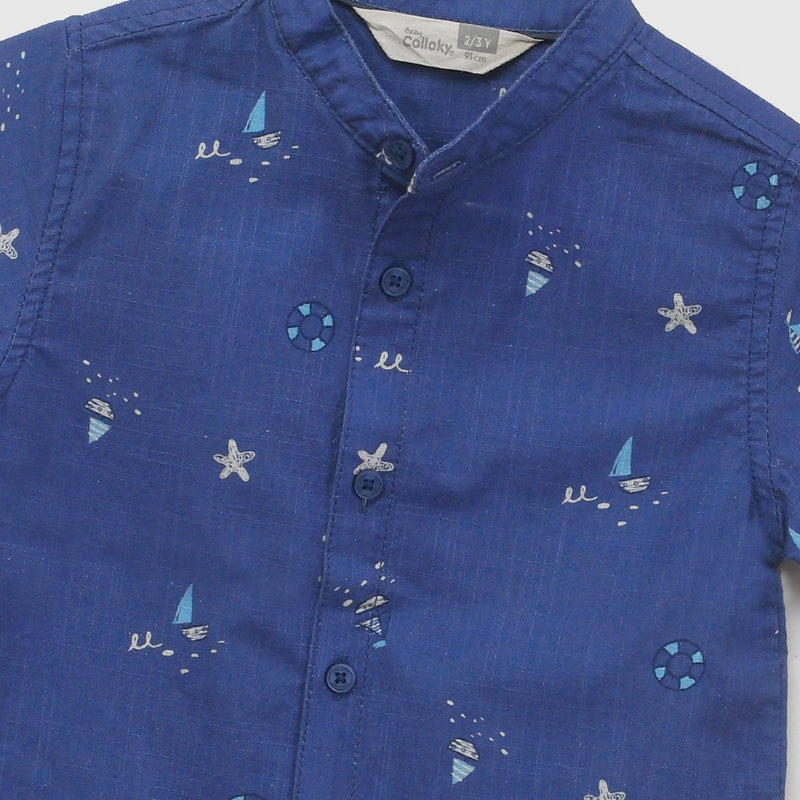 Camisa manga corta niño denim 6-9M a 4-5A