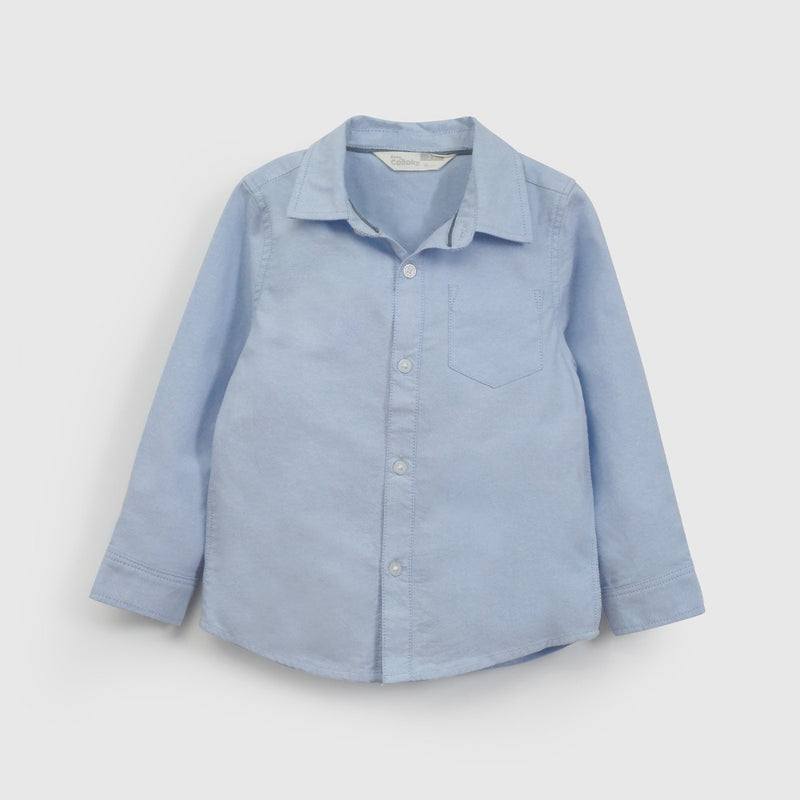Camisa oxford niño celeste 6-9M a 4-5A