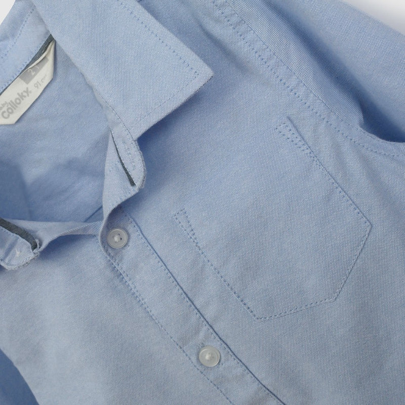 Camisa oxford niño celeste 6-9M a 4-5A