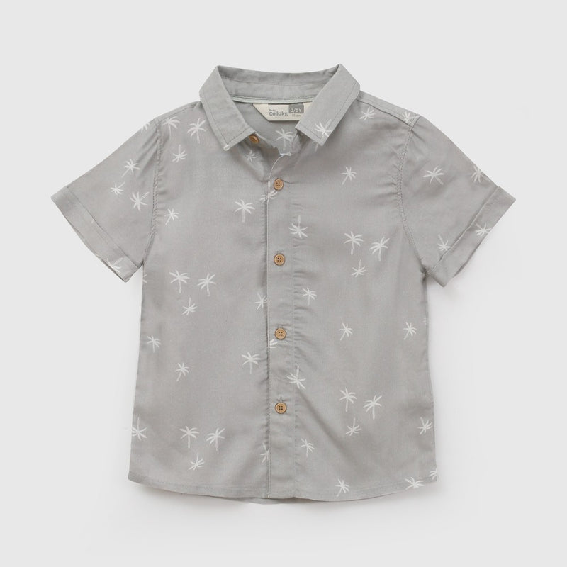 Camisa viscosa niño verde 6-9M a 4-5A