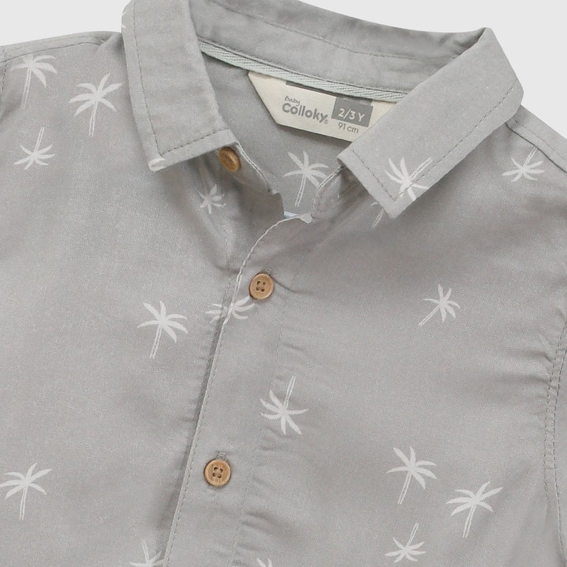 Camisa viscosa niño verde 6-9M a 4-5A