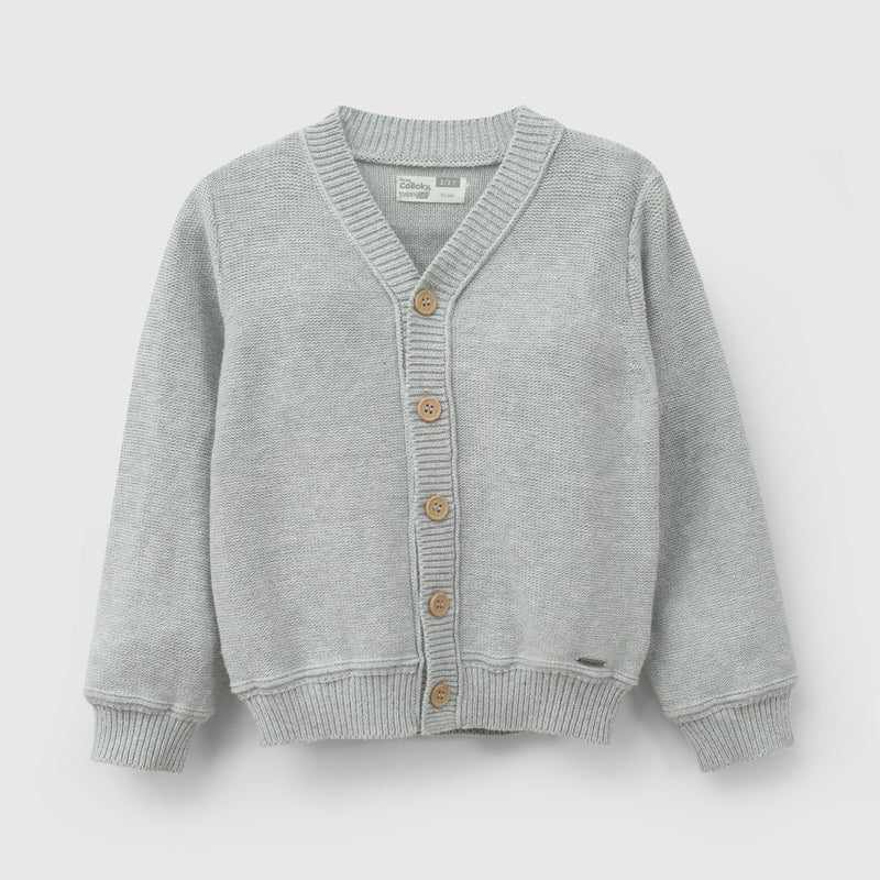Chaleco botones niño gris 6-9M a 4-5A