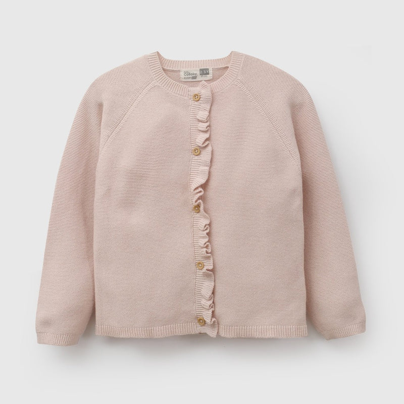 Chaleco botones niña rosa viejo 6-9M a 4-5A