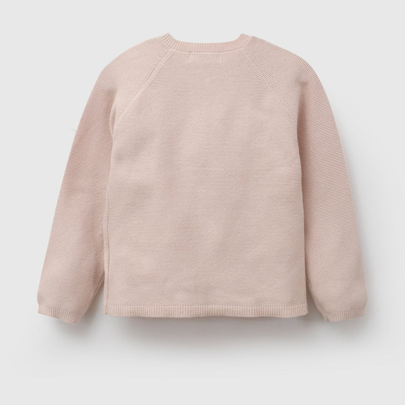 Chaleco botones niña rosa viejo 6-9M a 4-5A