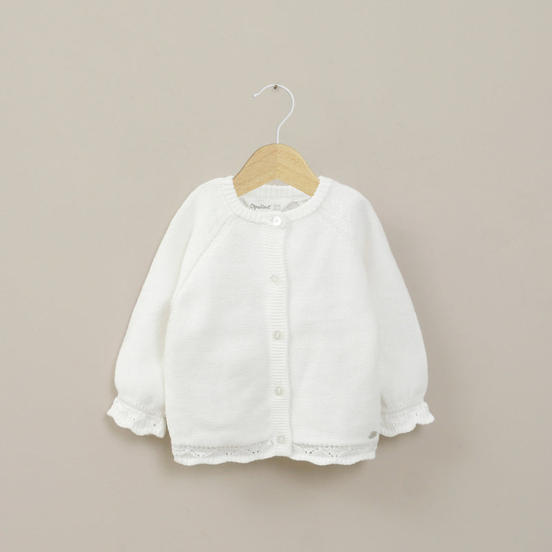 Chaleco Blanco Bebé Niña