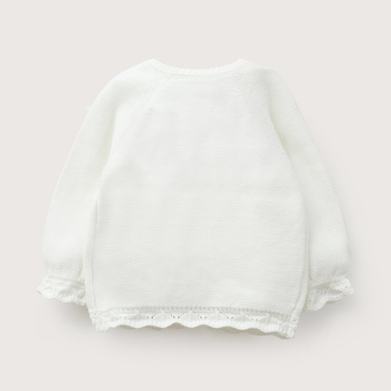 Chaleco Blanco Bebé Niña