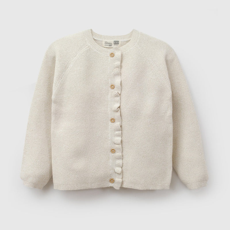 Chaleco botones niña crema 6-9M a 4-5A
