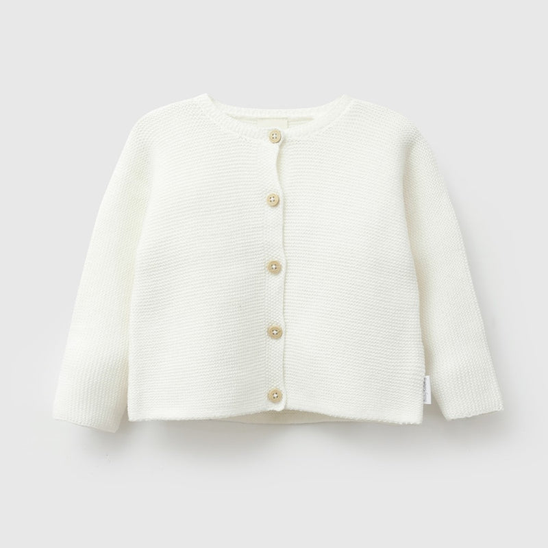 Chaleco tejido unisex blanco RN a 6-9M