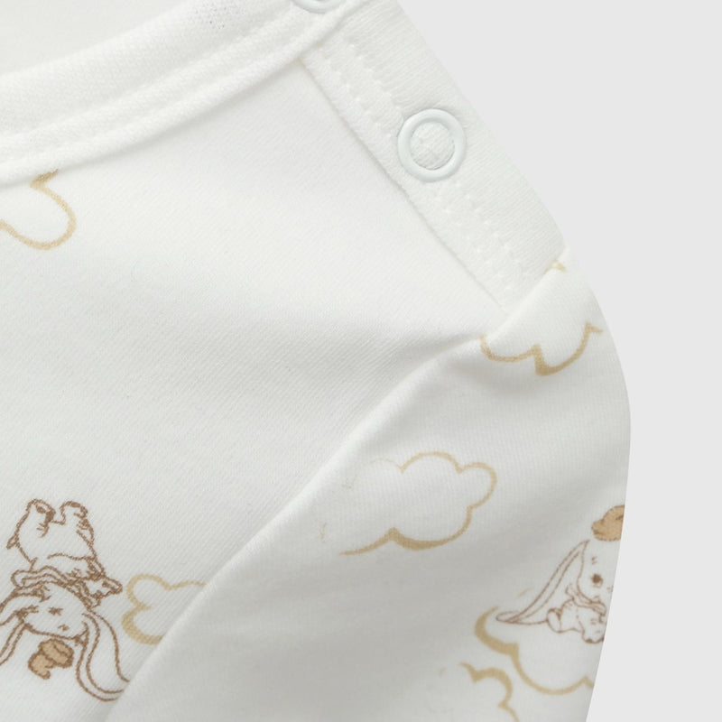 Pack 3 Camiseta Disney Dumbo algodón unisex blanco 0/3M a 18/24M