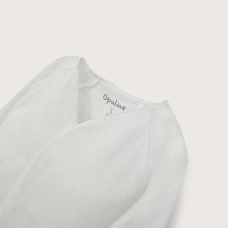 Camiseta Guante Algodón Ajuar Blanco Bebé Unisex