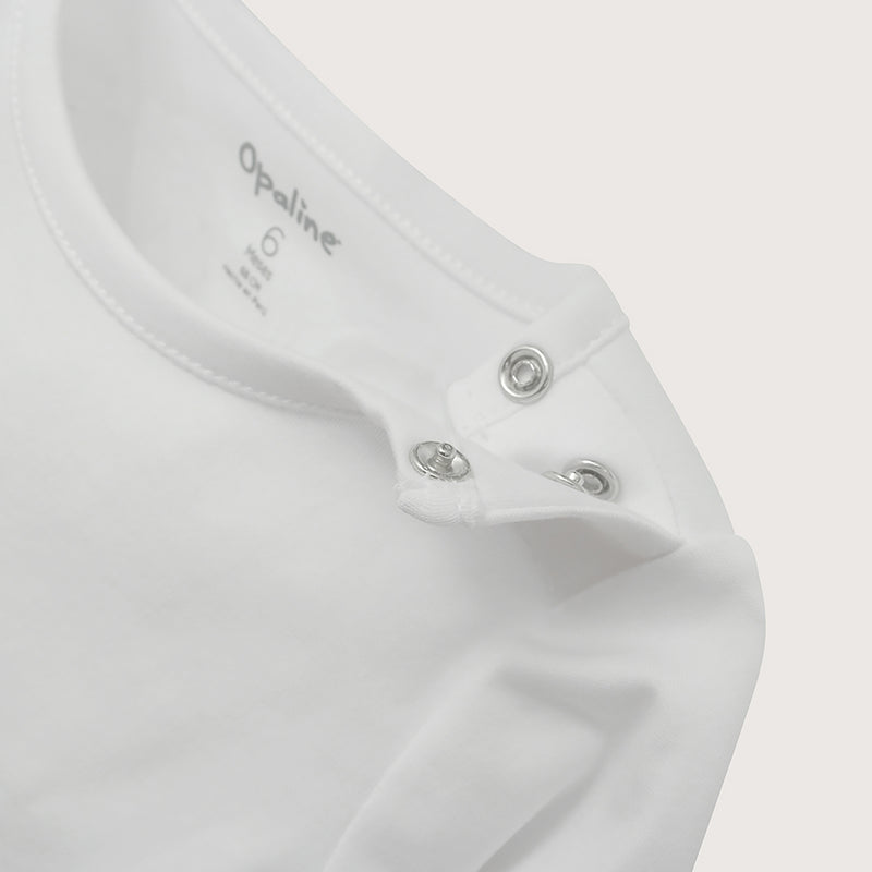 Pack 2 Camiseta Algodón Ajuar Blanco Bebé Unisex