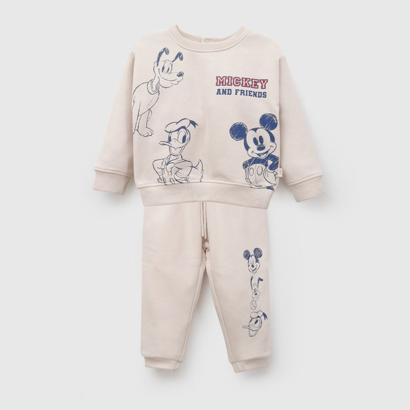 Conjunto Disney Mickey Mouse niño beige 6-9M a 4-5A