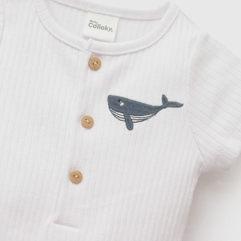 Conjunto navy rib niño denim RN a 6-9M