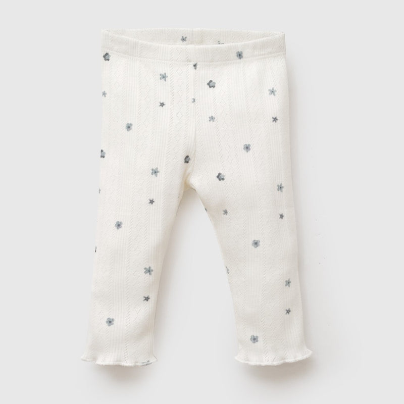 Conjunto flores rib niña crema RN a 6-9M